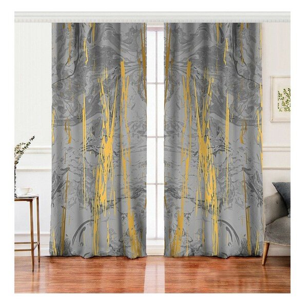 Draperii gri-aurii 2 buc. 140x260 cm – Mila Home