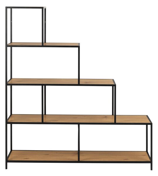 Bibliotecă în decor de stejar sălbatic Actona Seaford, 135 x 150 cm