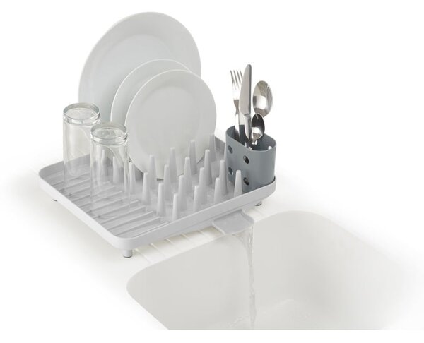 Scurgător de vase gri deschis din plastic 33,5x31,5 cm Duo – Joseph Joseph