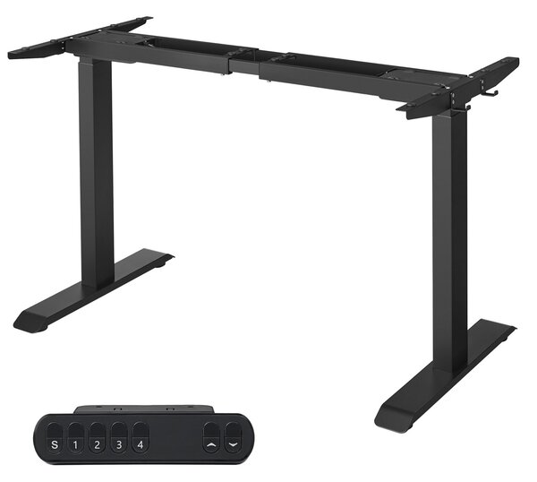 Cadru birou reglabil, Balok, Songmics, Negru, 175x60x119 cm