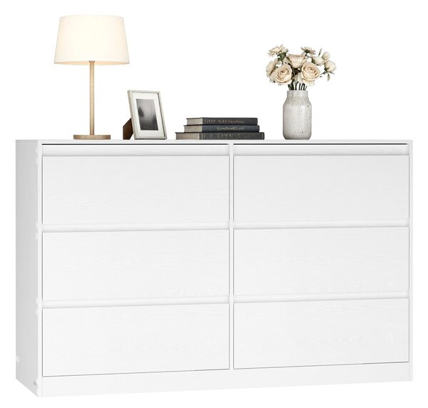 Comoda cu sertare, Kailyn, Vasagle, Alb, 119.4x40x75 cm