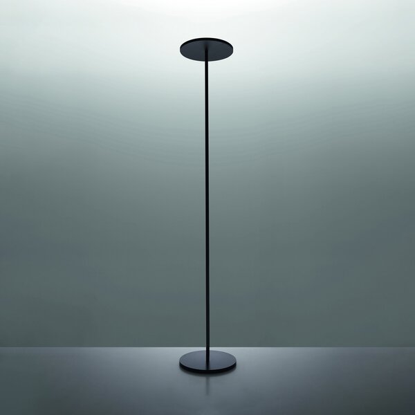 Artemide Athena lampadar LED, 3.000 K, neagră, reglabil, Negru, Camera de zi / sufragerie, Metal, Design