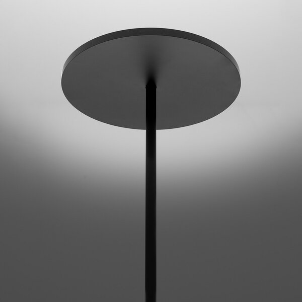 Artemide Athena lampadar LED, 3.000 K, neagră, reglabil, Negru, Camera de zi / sufragerie, Metal, Design