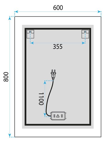 Oglindă LED 60x80cm SAB-3426
