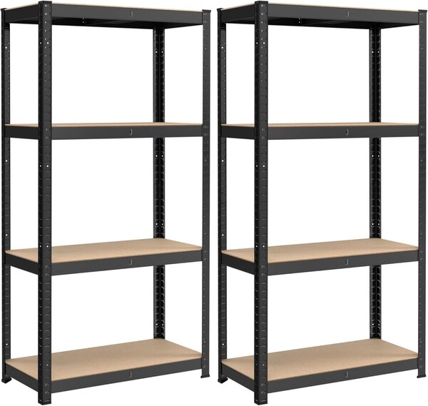 Set 2 rafturi metalice, Cozory, Songmics, Negru, 40x80x160 cm