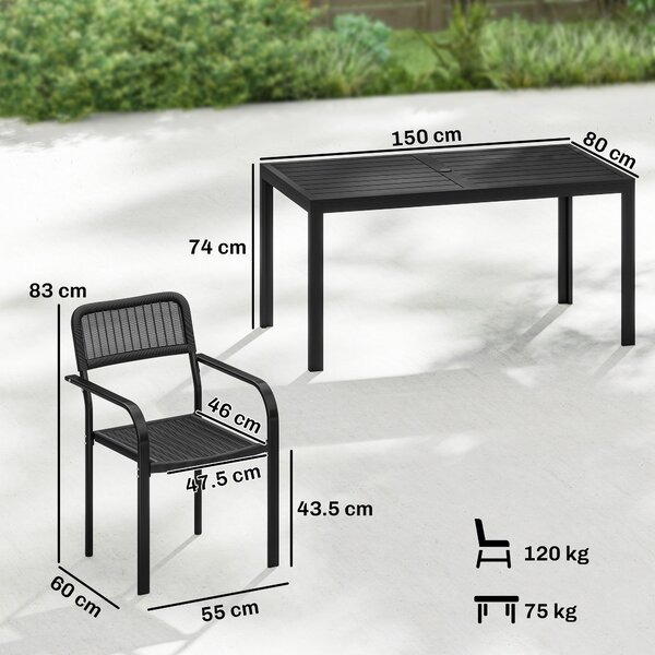 Outsunny terasă 6 locuri | Aosom Romania