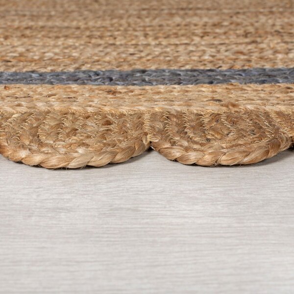 Covor gri/în culoare naturală țesut manual rotund din iută ø 160 cm Grace Grey – Flair Rugs