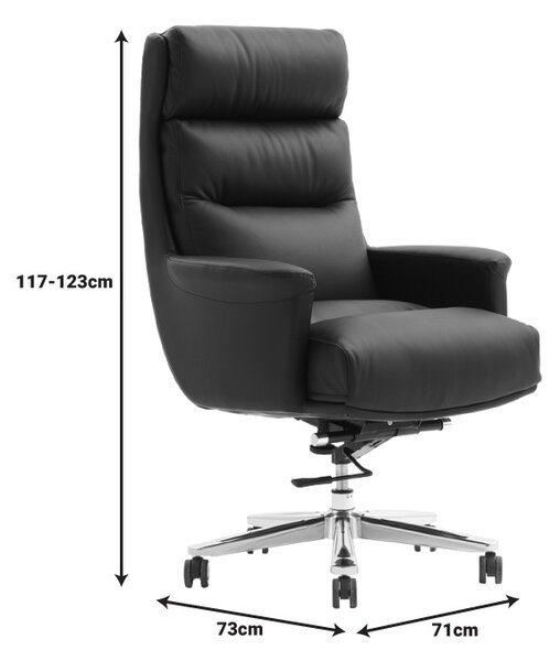 Scaun de birou Nagal, Pako World, Negru, 71x73x117-123 cm