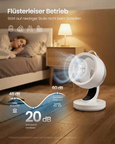 Ventilator, Island, Songmics, Alb, 25x26x38.4 cm
