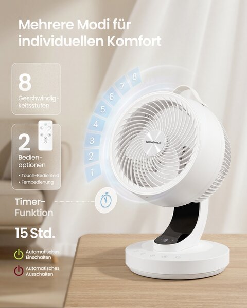Ventilator, Island, Songmics, Alb, 25x26x38.4 cm