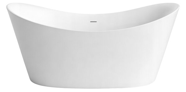 Cadă de baie acrilică independentă Rea Ferrano, 150x74 cm, capac de scurgere cromat, REA-W0089