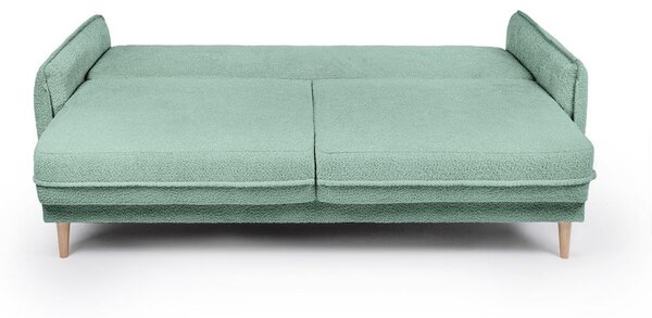 Canapea verde extensibilă cu tapițerie din stofă bouclé 215 cm Patti – Bonami Selection