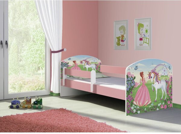 Pat copii cu saltea Printesa si Unicorn