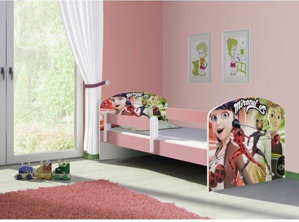 Pat copii cu saltea Buburuza si Motan Noir Miraculous