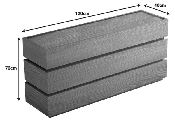 Comoda Sonlen, Pako World, Stejar, MDF, 120x40x72 cm