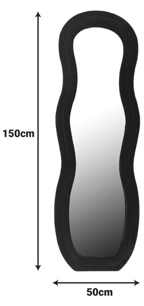 Oglinda Glinde Negru 50x3.3x150 cm