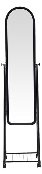 Oglinda cu rafturi Lomna Negru 38.5x37.5x160 cm