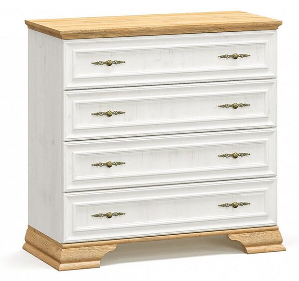 Dulap cu Sertare Jaden Alb 93.5x39x88.5 cm