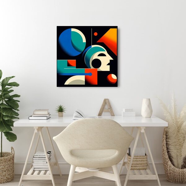 Tablou forme geometrice abstracte în mișcare