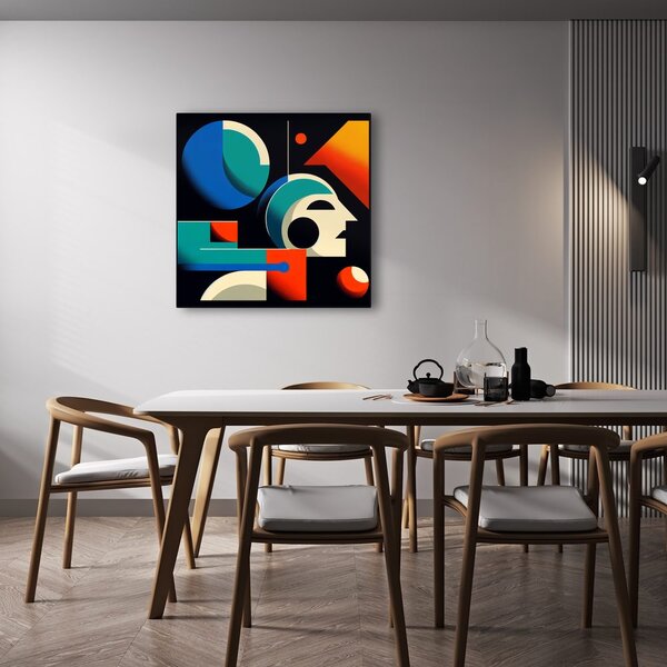 Tablou forme geometrice abstracte în mișcare