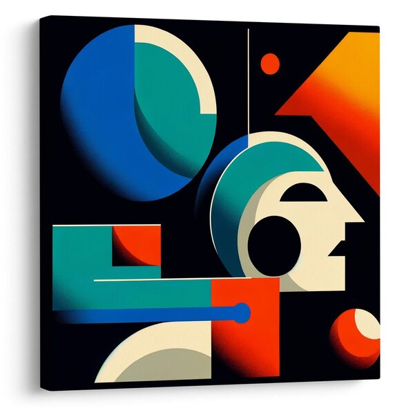 Tablou forme geometrice abstracte în mișcare
