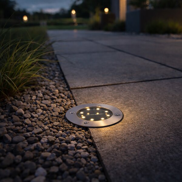 Set de 6 spoturi de sol din oțel, inclusiv LED IP65 solar - Terry
