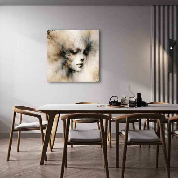 Tablou abstracție melancolică a femeii