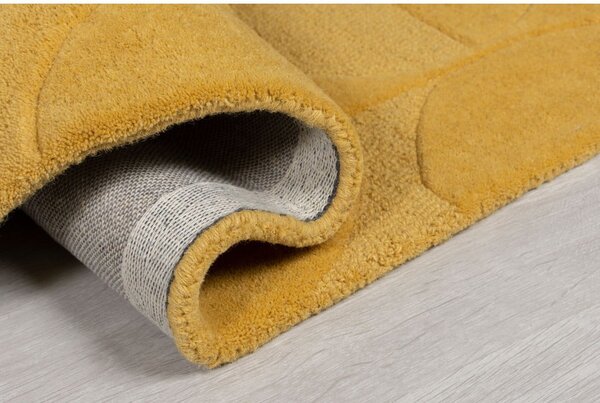 Covor galben ocru tip traversă din lână 60x230 cm Gigi – Flair Rugs