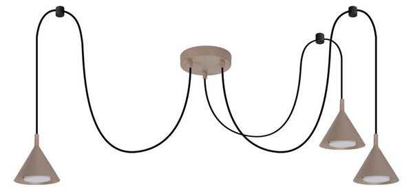 Brilagi - Lampă suspendată pe cablu CONE TRIPLE SPIDER 3xGX53/15W/230V bej