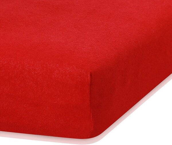 Cearceaf elastic AmeliaHome Ruby, 200 x 80-90 cm, roșu