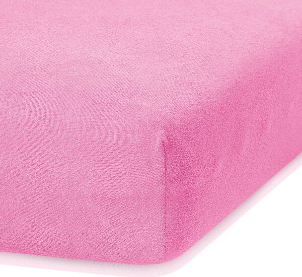 Cearceaf elastic AmeliaHome Ruby, 200 x 80-90 cm, roz închis