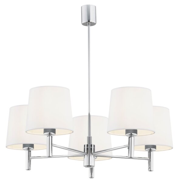 BRILAGI - Lustru pe tijă MONTE 5xE27/60W/230V crem/crom lucios