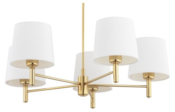 Brilagi - Candelabru cu tijă MONTE 5xE27/60W/230V crem/auriu