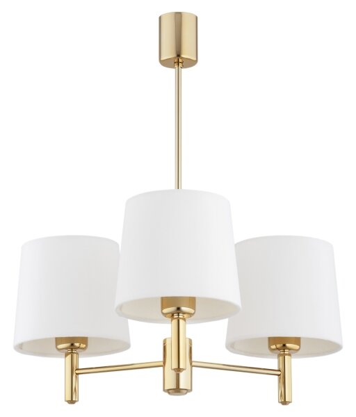 Brilagi - Lustră pe tijă MONTE 3xE27/60W/230V crem/auriu