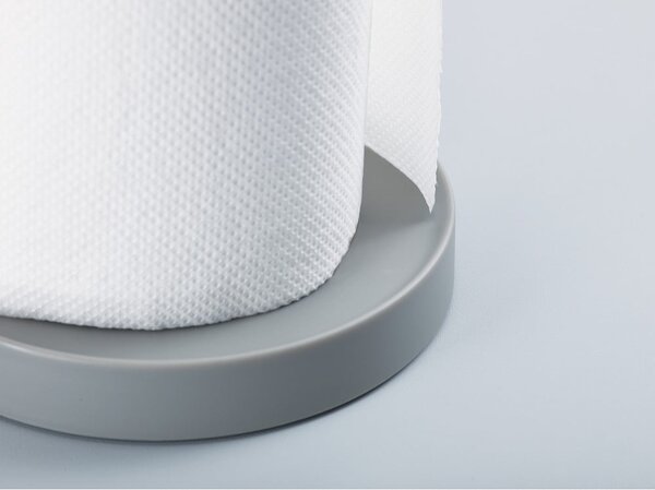Suport vertical pentru prosoape de bucătărie din hârtie gri din plastic ø 16 cm Duo – Joseph Joseph