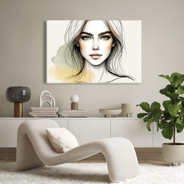 Tablou portret de femeie cu ochi expresivi