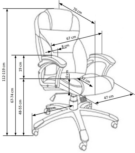 Fotoliu de birou Delpha (negru). 769714