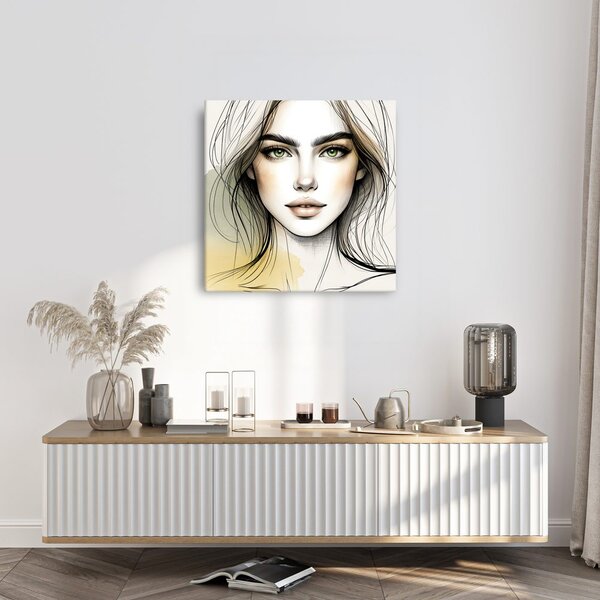 Tablou chip feminin în tonuri delicate