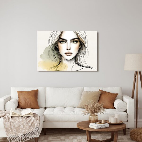 Tablou portret de femeie cu ochi expresivi