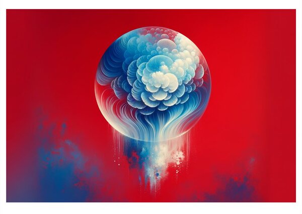 Tablou sferă abstractă în nori