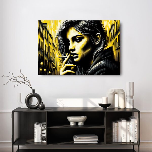 Tablou portret urban de femeie