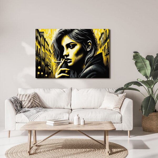 Tablou portret urban de femeie