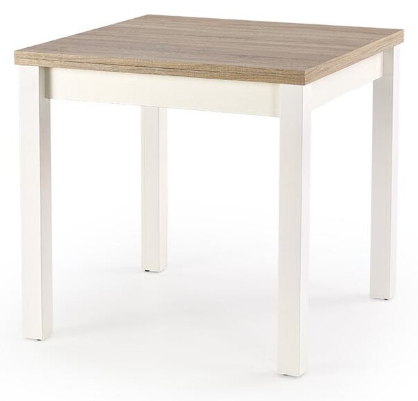 Masă de sufragerie Deedee (stejar sonoma + alb) (pentru 4 până la 6 persoane). 770748