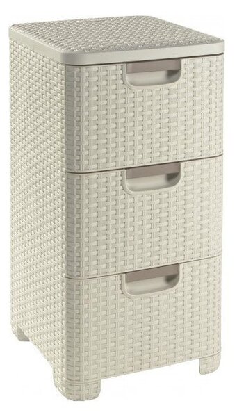 Dulap de baie crem scund din plastic 33x60 cm Style – Curver