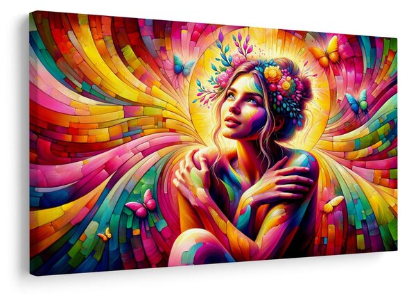 Tablou femeie magică cu fluturi