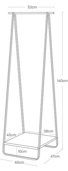 Suport pentru haine negru din metal Tower – YAMAZAKI