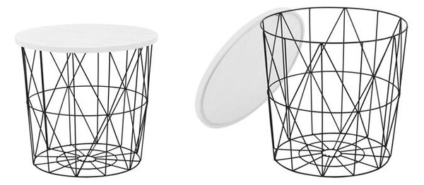 Masă de cafea Lata (negru + alb). 796707