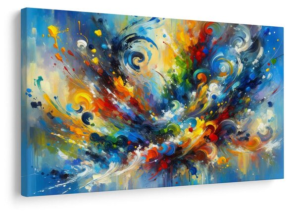 Tablou abstracție explozivă colorată