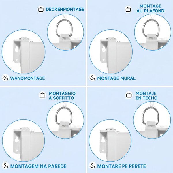 Ecran de Proiectie Motorizat de 84 de inci, 4K HD 16:9, cu Doua Telecomenzi pentru Interior/Exterior 215x8x140cm HOMCOM | Aosom Romania