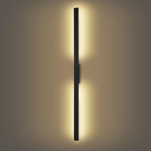 BRILAGI - Aplica LED LUNA pentru exterior, 30W, 230V, 3000K, IP65, 150 cm, negru, CRI 90